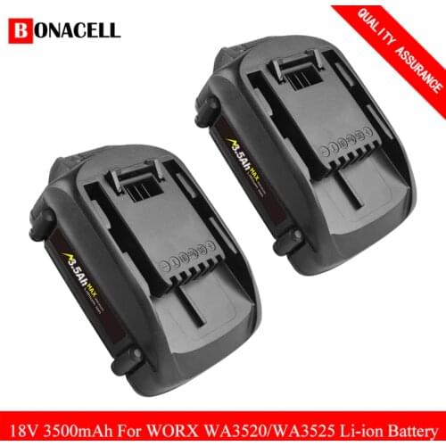 For WORX WA3127 18-Volt Ni-MH 3.5Ah Battery Replacement WA3152, WG150s, WG152, WG250, WG541, WG900, WG901 Cordless Power Tool