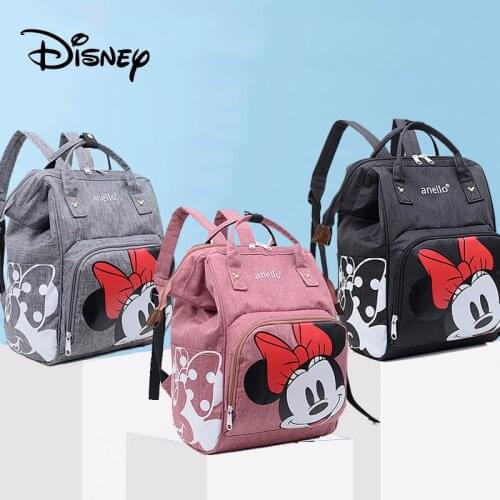 Disney Mickey Mouse USB Diaper Bags Large Capacity Baby Organizer Travel Baby Care Bag Waterproof Mom Diaper Bag Newest Backpack