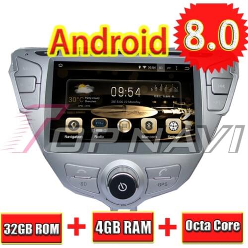 Topnavi 7'' Octa Core Android 8.0 Car GPS Navigation for HYUNDAI ELANTRA / MD 2011- Autoradio DVD Multimedia Audio Player Stereo