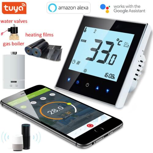TUYA Wifi Smart Temperature Controller Floor Water Heating/Electric Floor Heating/ Water/Gas boiler Works with alexa google