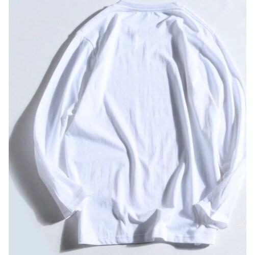 100% Cotton High Quality Women 2021 New Fashion Long Sleeve O-neck Solid T Shirt Tops 3XL Plus Size Casual Office Top T Shirt