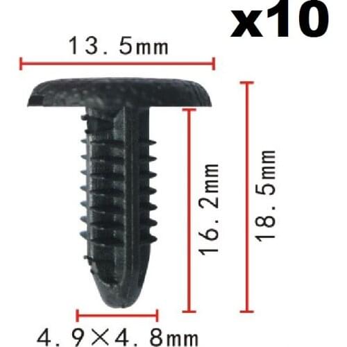 10x For Honda bumper buckle in the plastic clips / Nylon Retainer Clip