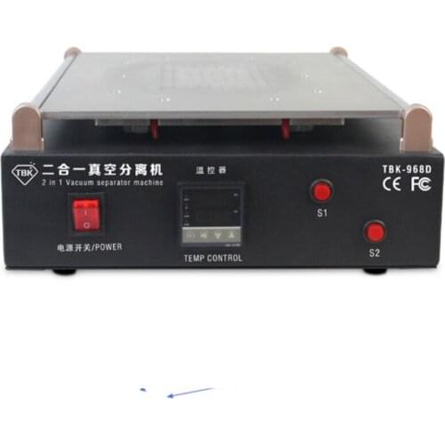 2 In 1 Vacuum Separator Screen 600W Burst Repair 19'' For I Pad/ Tablet PC LCD Separator For Mobile Phone Tablet TBK-968D