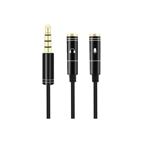 30pcs 3.5mm Jack Headphone+Mic Audio Splitter Gold-Plated Aux Extension Adapter Cable Cord for Computer PC Microphone