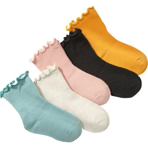 5 pairs/ lot Autumn Winter Baby Socks Toddlers Boys Girls Socks Cotton Solid Color Design Kids Socks Baby Socks Christmas Gift