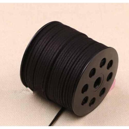 Black/Multicolor Free Shipping 100Yds Glitter Metallic Flat faux Leather Suede Cord,3mm Cord,Faux Suede Cord for Bracelets 3mm