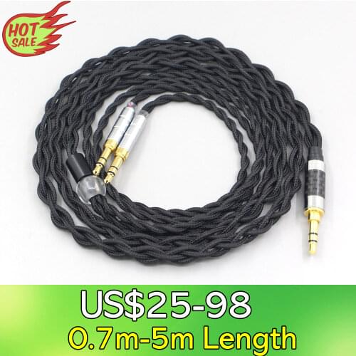 Pure 99% Silver Inside Headphone Nylon Cable For Final Audio Design Pandora Hope vi Denon AH-D7200 AH-D5200 AH-D9200 LN007442