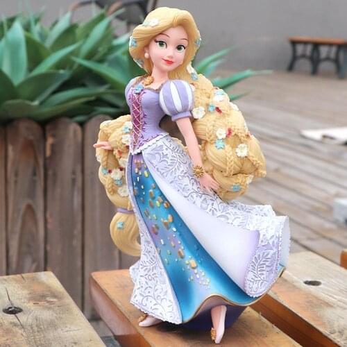 Disney Anime Tangled Action Figure Toys 19cm Princess Rapunzel Action Figure Toys Dancing Rapunzel Gifts for Kids Girls