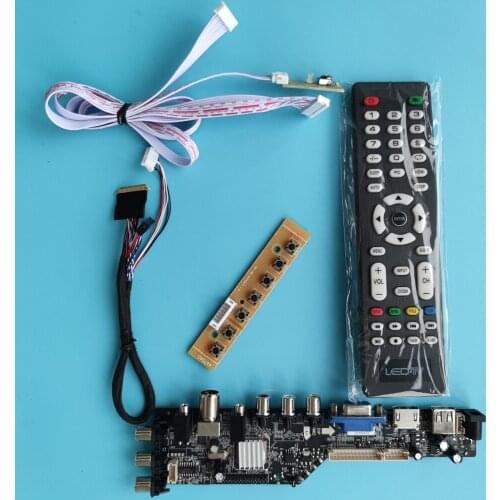 Kit For LTN156AT15-C01 1366x768 driver LED USB HDMI panel monitor digital VGA AV TV remote Display DVB-T DVB-T2 controller board
