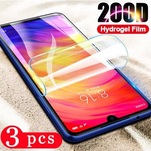 3Pcs soft full cover for xiaomi redmi 6 6A 7A note 7 pro hydrogel film redmi note 8 pro 8A 8T phone screen protector Not Glass