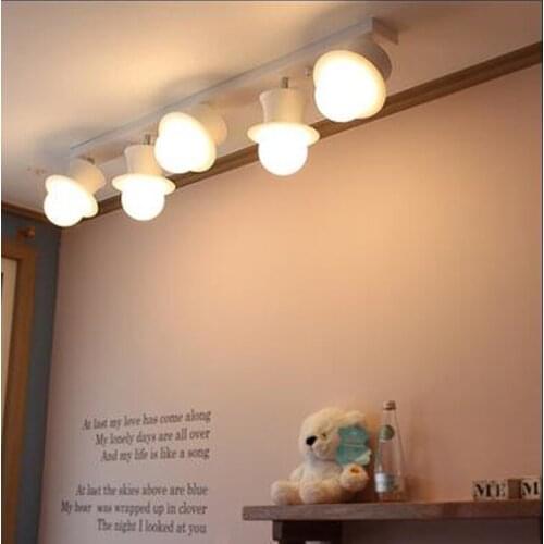 Personalized Decoration Modern 5 Head White Restaurant Light Ceiling Light Bedroom Lights With LED Bulbs Free Shipping