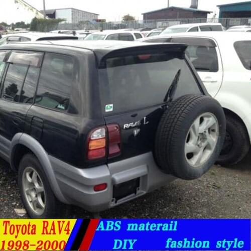 Use for toyota rav4 spoiler 1998-2000 rav4 spoiler with light High Quality ABS Material Car Rear Wing Primer Color spoiler