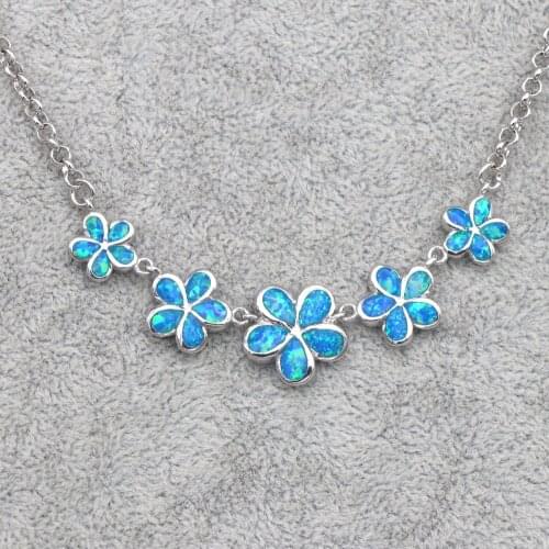 JZN0015 2021 new retro blue opal plum necklace ladies necklace popular jewelry gift