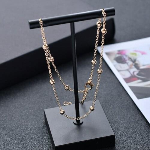 78MM Korean Retro Gold Fine Necklace Ladies Japanese Fashion Trend Temperament Charm Clavicle Chain Body Decorations Jewelry