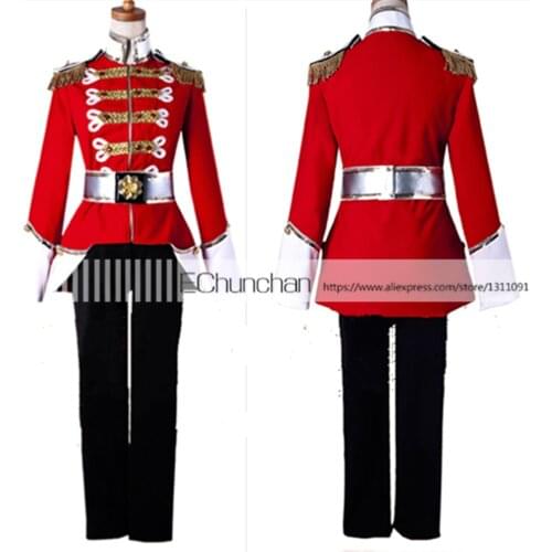 Halloween cosplay costume the Nutcracker Prince Eric cosplay costume royal security guard uniform