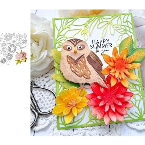 Beautiful Flower Metal Cutting Dies and Stamps DIY Scrapbooking Card Stencil Paper Cards Handmade Album Stamp Die Sheets Big Die
