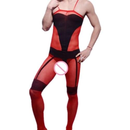 Male Underwear Gentleman Sexy Lingerie Popular Nightwear Plus Size Bodysuit Mens Jumpsuit Man Sleepwear Party Nightdown gift