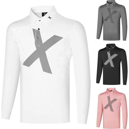Golf Clothing Mens Breathable and Quick-Drying Autumn Sports T-Shirt Polo Shirt Tops High Quality Fashion Long Sleeves
