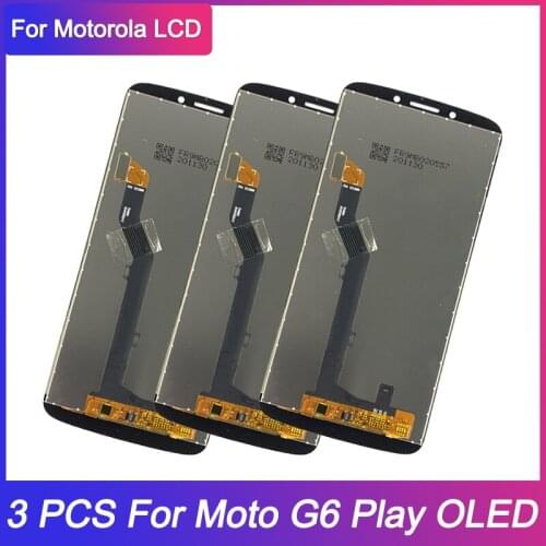Wholesale 3 pcs OLED for Motorola G6 Play LCD Screen Display with Touch Digitizer Assembly Replacement 100% Tested