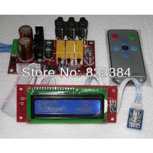 PGA2311 Volume Stereo Pre-amplifier Preamp Board with LCD and Remote control