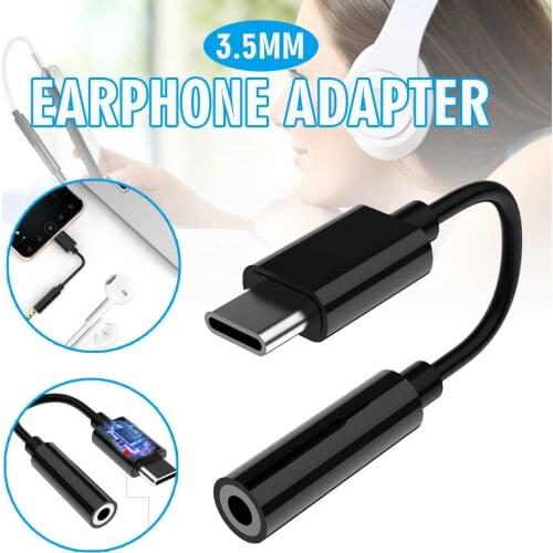 Pohiks 1pc Durable USB Type-C to 3.5mm Headphone AUX Jack Adapter Portable Earphone Adapters For S-amsung S21 / S20