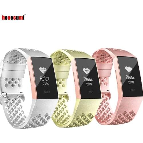 For Fitbit Charge 3 Charge 4 Holes Bands SmartWatch Straps Sporting Bands Replacement Accessories bracelet For Fitbit Charge 3