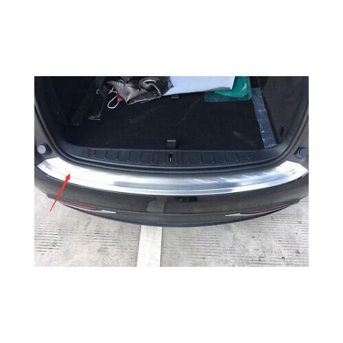 Steel Rear Bumper Protector Sill Plate Cover Trim For Tesla Model X 2016 - 2019