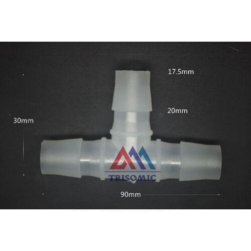 17.5mm T tpye equant Connector Equal Tube Joiner Material PP Plastic Fitting Fish Tank Airline Aquarium
