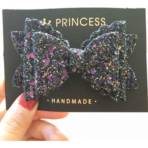 Tredy Sequins Hair Bows Clip for Girls Festivel Glitter Kids Hairpins Princess Hairgrips Barrettes Hair Accessories