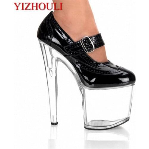 Spring special offers 20 cm sexy ultra high merchandiser shoes, black performance sexy Dance Shoes