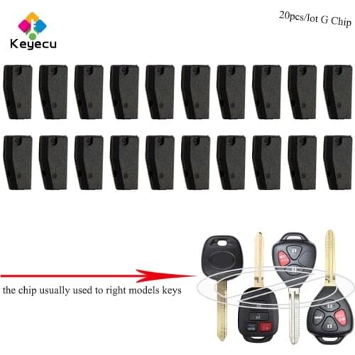 KEYECU 20PCS/Lot Replacement (4DG) G Chip Carbon 80Bit - FOB for Toyota Prado Hilux Vigo Alphard 2005+.. - Only Transponder Chip