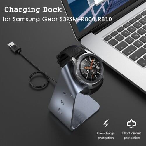 Charger Dock For Samsung Galaxy Watch R800 R810 Charger Cradle Base For Samsung Gear S3 Frontier Classic Magnetic USB Adapter