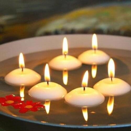 6 Floating Candles Floating Candles White