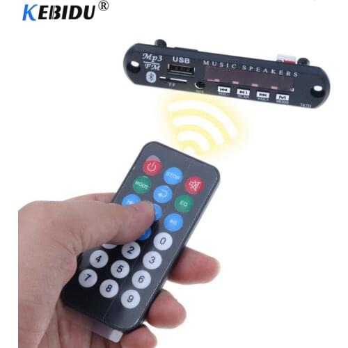 Kebidu Bluetooth Car MP3 WMA Player Decoder Board Audio Module USB FM TF Radio For Car Kit Accessories for Speaker Smartphone