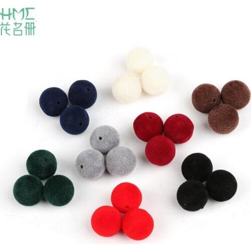 Pompom Beads 8/10/12/16mm for Fashion Jewelry Earrings Necklace DIY Findings Making Accessories