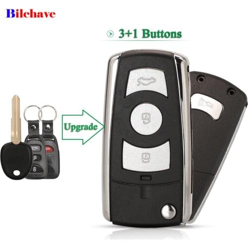 Bilchave Modified 4BT Flip Remote Car Key Shell For Kia Hyundai Elantra Sonata Genesis Santa Fe Accent K2 K3 K5 Fob Left Blade