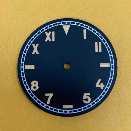 35mm Watch Dial Green Luminous for Japanese NH35A/4R/7S Movement G4 Modification Accessories(No Logo
