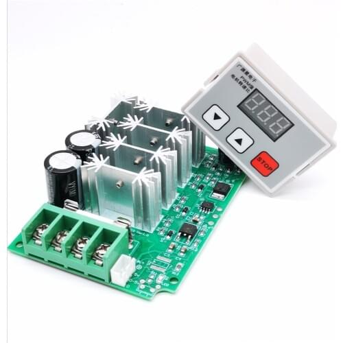 Digital display 0~100% adjustable DC 12V 24V 48v 30A 1000W PWM Motor speed controller Regulator Variable Slow start Reversible