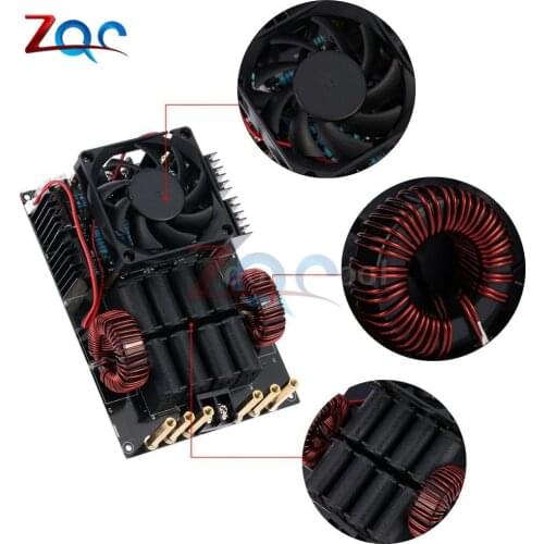 DC 12-40V 50A 1KW ZVS Low Voltage Induction Heating Board High Frequency 1000W High Voltage Generator for Melt Metals
