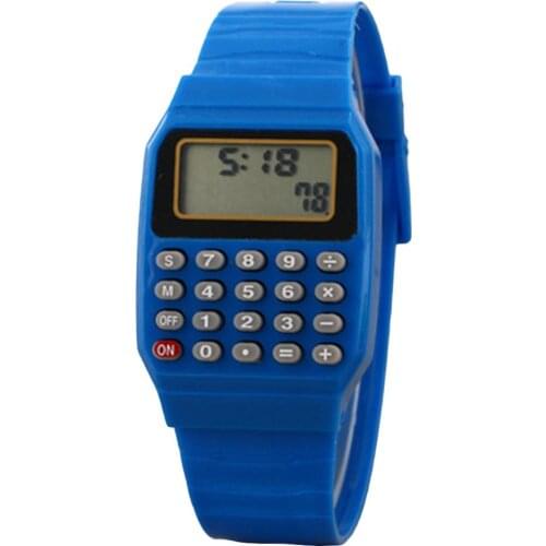 Children Digital Square Wrist Watch Mini Portable Calculator Exam Tool Kids Gift 2020