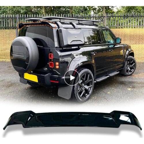 NEW High quality Car ABS Black Rear Trunk Roof Spoiler Wing+ Fender For Land Rover Defender 2020 2021 2022
