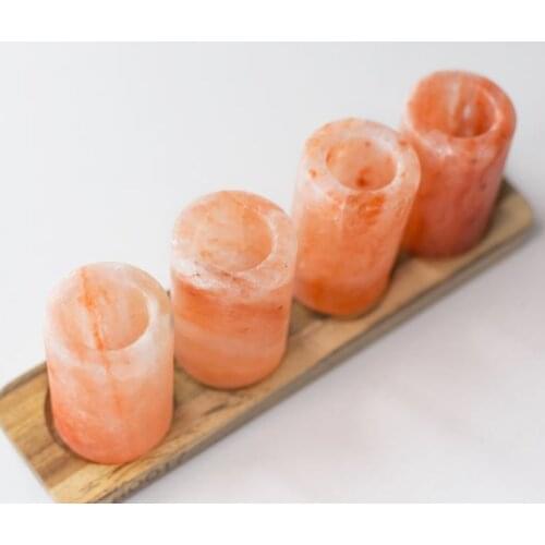 Himalayan Salt Shot Glasses, Set of 2 All-Natural Pink Salt Glasses -Tequila Shot Glasses