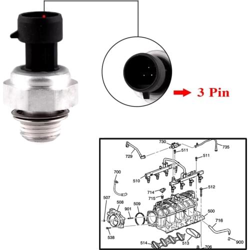 JEAZEA 3 Pin D1846A 12616646 Car Engine Oil Pressure Sensor For Buick Chevy Chevrolet Trailblazer Tahoe GMC Envoy Yukon Isuzu