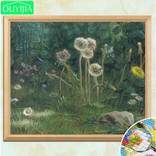 J.F Millet Famous Painting "Dandelion" 5D DIY Diamond Painting Full Square Diamond Embroidery Rhinestone Mosaic Decor Picture