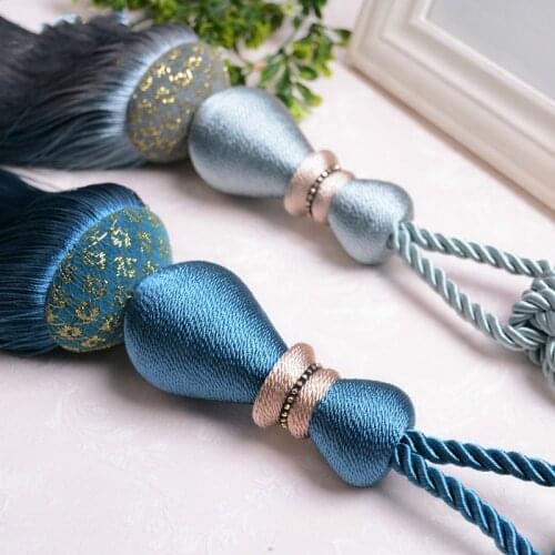 2Pcs/lot Curtain Tassel Brushes Fringe Tiebacks Hanging Belt Ball Ropes Curtain Accessories Tieback Strap Buckle Home Decor