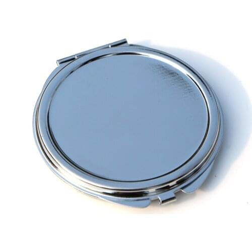 NEW DESIGN EDGE Compact Mirror Blank Pocket Mirrors Silver Makeup Mirror
