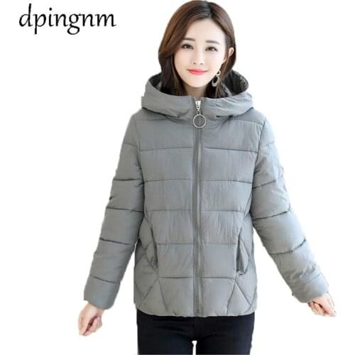 Women Winter Jacket 2018 South Korean Style New Cotton Overcoat Long Thick Warm Plus size Hooded Fur collar Coat