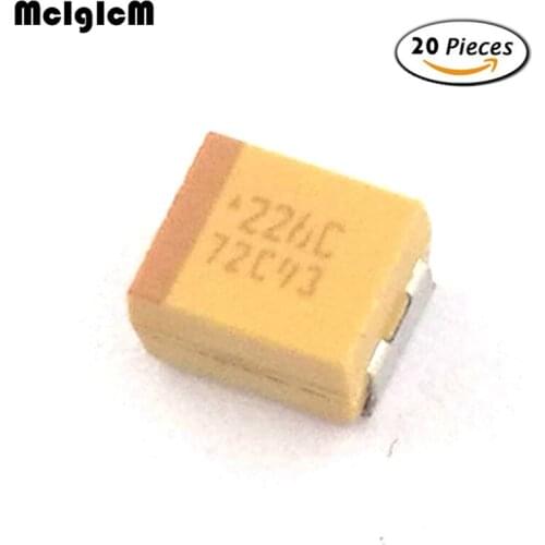 MCIGICM 20pcs B 3528 22uF 16V SMD tantalum capacitor