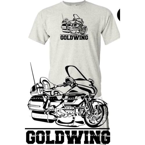 Hon Goldwing Classic Touring Motorcycle Biker Graphic Art Sketch T Shirt 2019 New Arrival MenS Fashion Funny Tees Print T Shirt