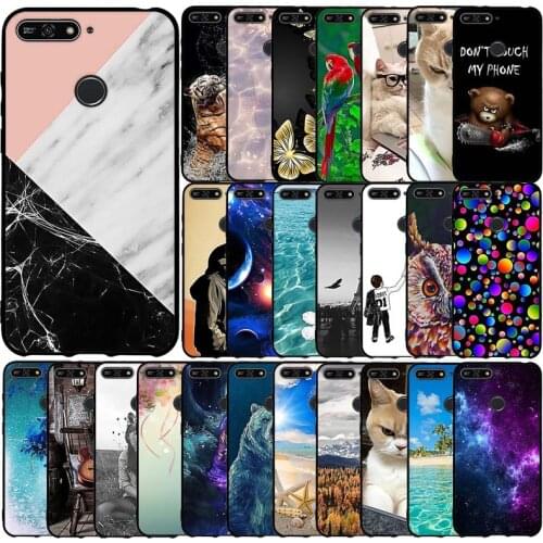 Soft Silicone Case For Huawei Y6 2018 Case Full Protective Soft Tpu Back Cover Phone Case For Huawei Honor 7A Coque